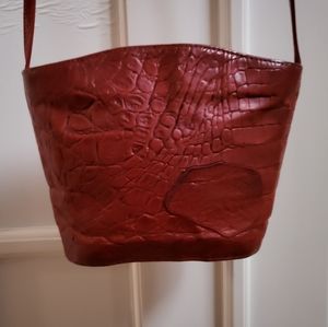 Carlos Falchi Vintage Red Leather bag